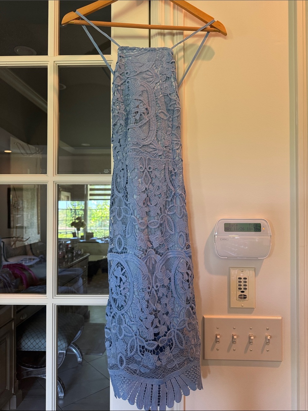 Lovers + Friends Powder Blue Lace Dress